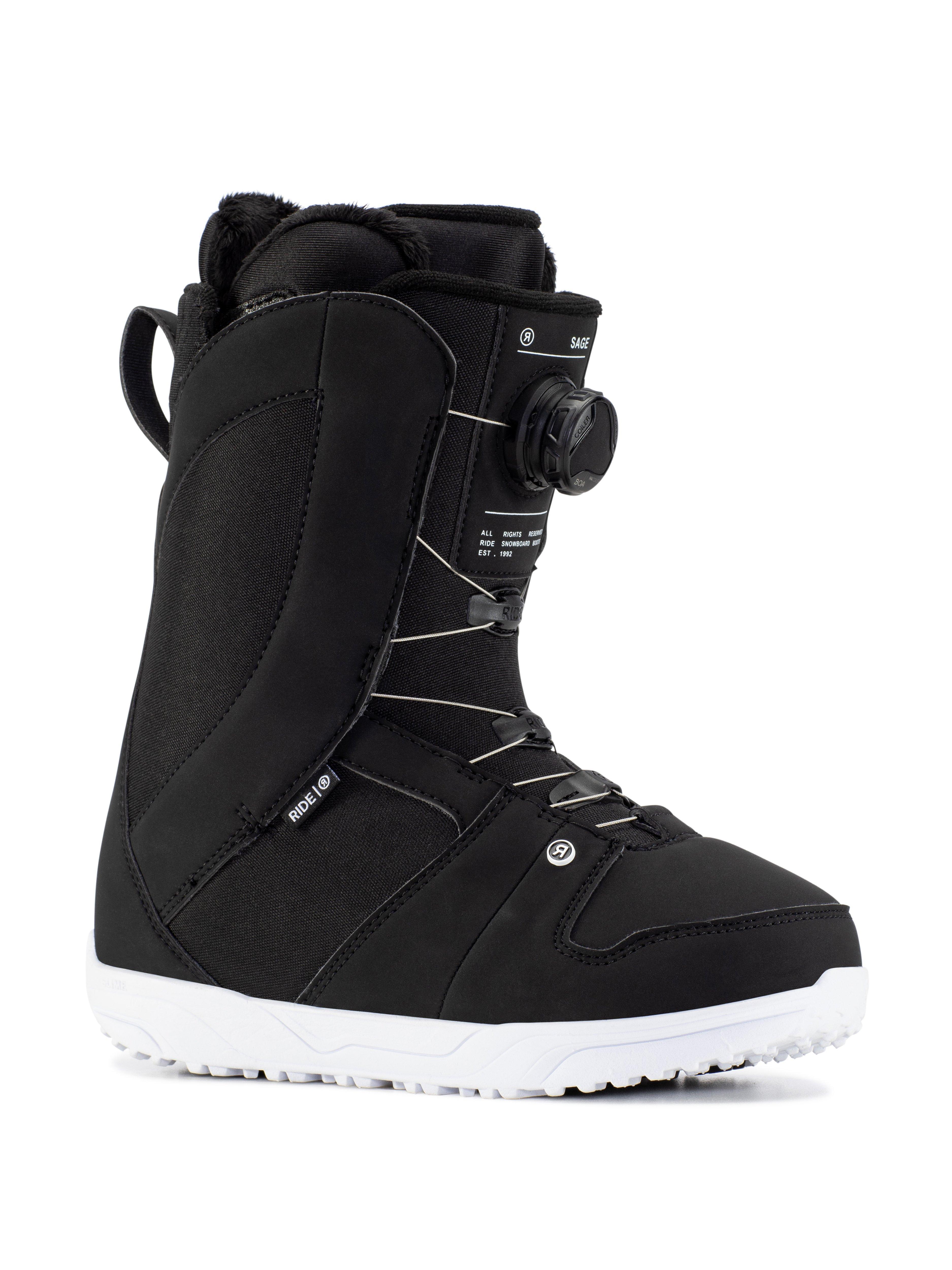 Ride Sage BOA COILER Snowboard Boots Size 8.5 Black NWB